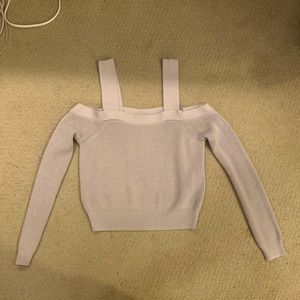 Aritzia Wilfred lavender off the shoulder sweater